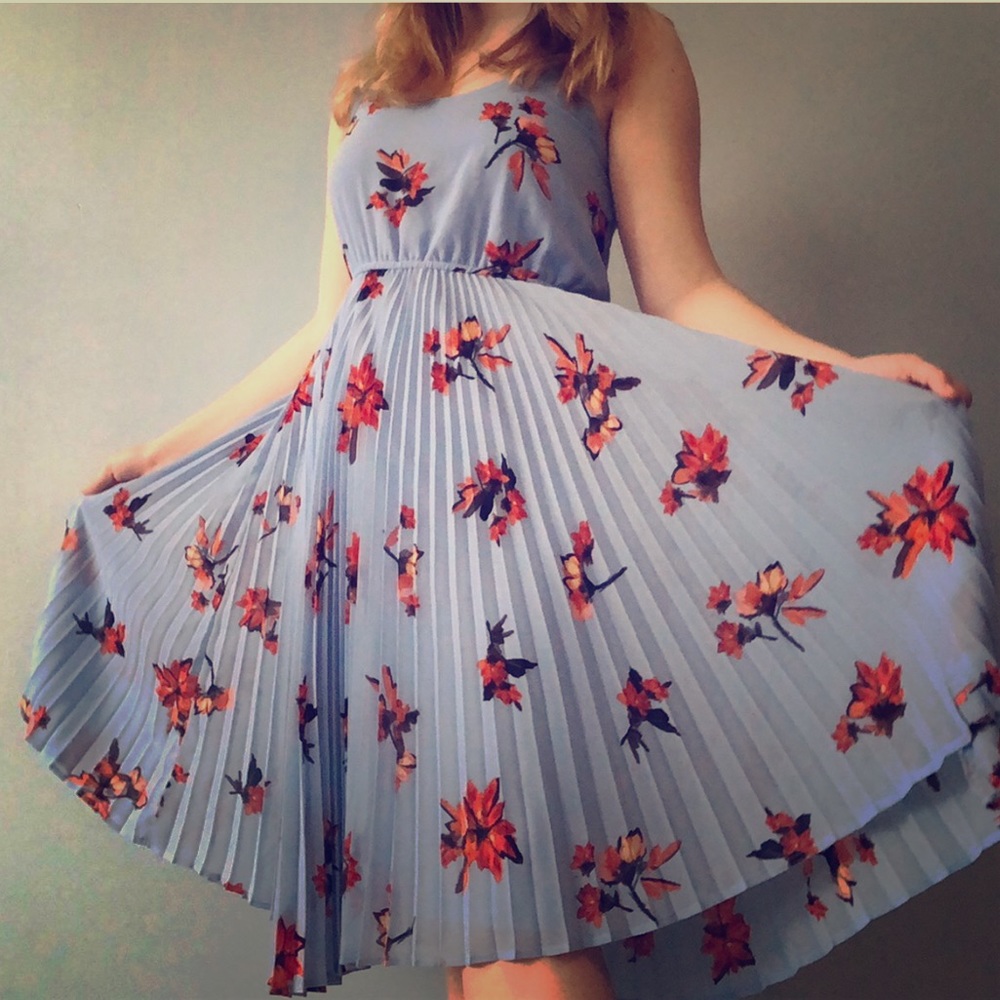 Beautiful blue asymmetrical dress